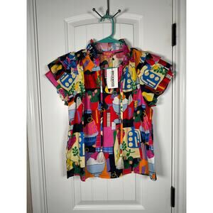 THML ruffled sleeve top